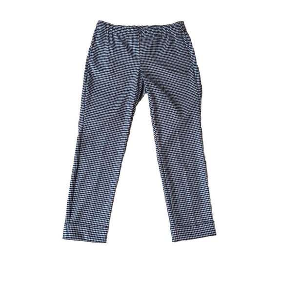 J Jill Women's Size 8P Houndstooth Straight Leg Pull On Dress Pants Cuffed Hem - Picture 1 of 8